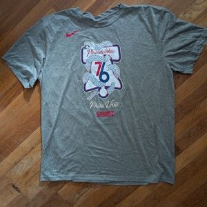 Nike DriFit Gray Philadelphia 76ers Playoffs T-Shirt